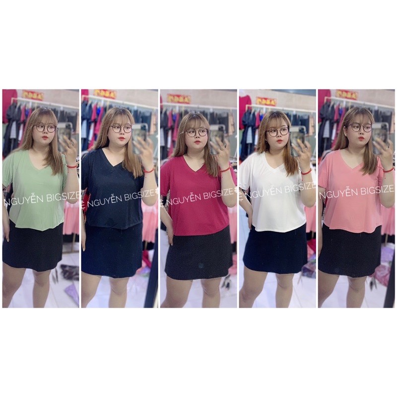 ÁO TRƠN CỔ TIM DÁNG LỬNG BIGSIZE | BigBuy360 - bigbuy360.vn