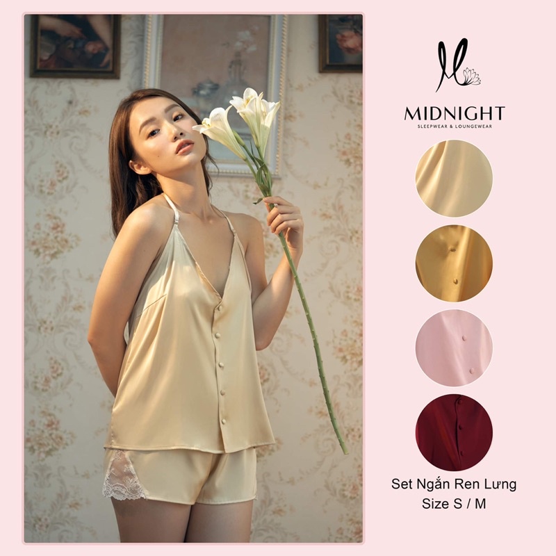 Đồ ngủ mặc nhà Set ren lưng - Midnight Sleepwear