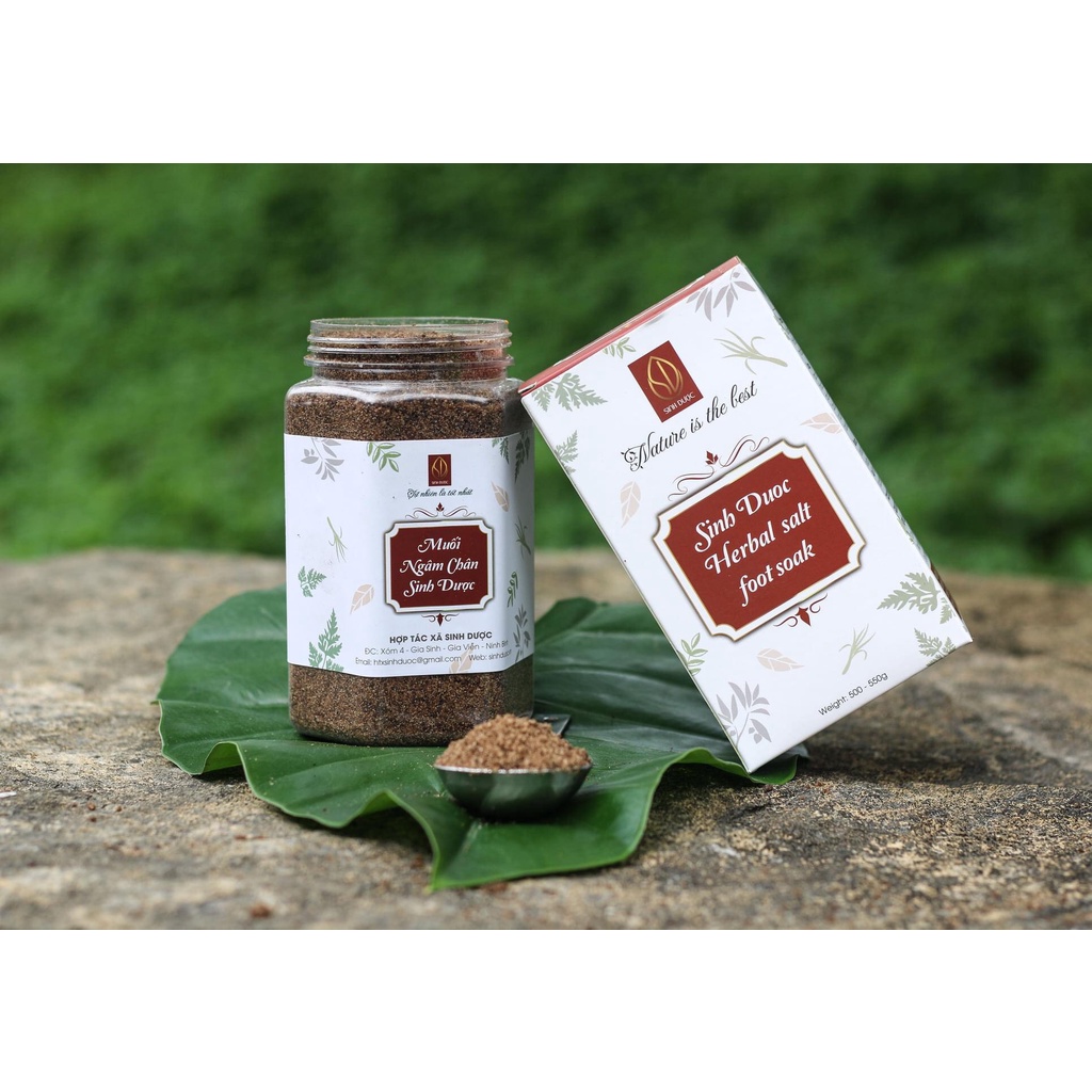 Muối thảo dược ngâm chân 550g HTX Sinh Dược