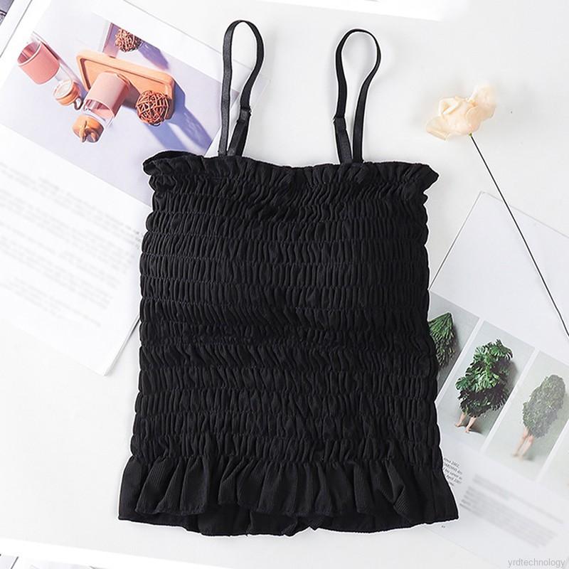 Women Fashion Lace Gathered Sexy Slim Outer Wear Long Solid Color Tube Top | BigBuy360 - bigbuy360.vn