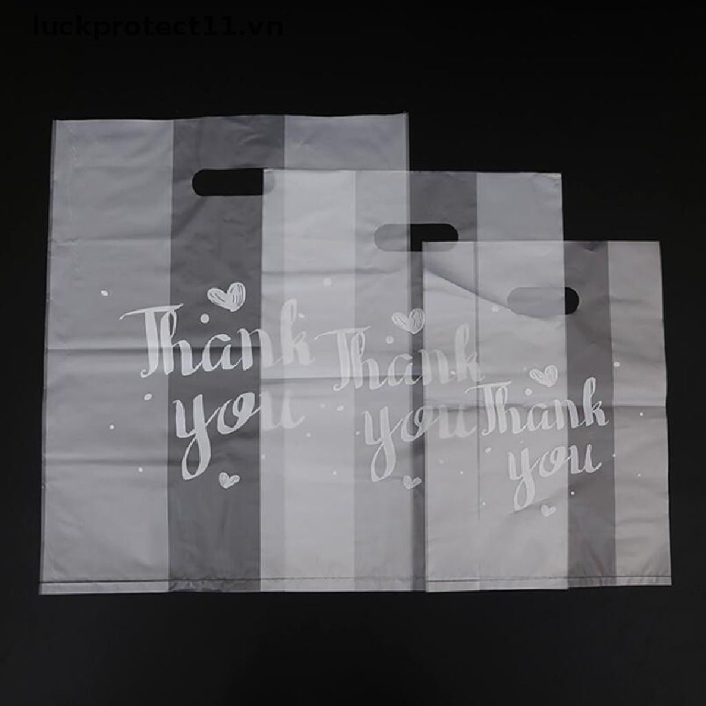 Bộ 50 túi nhựa đựng kẹo in chữ thank you kích thước tự chọn