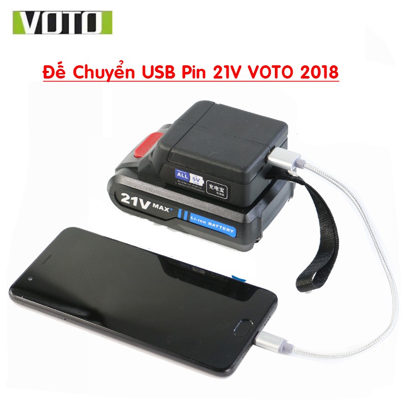 Đế Chuyển Pin 12V 21V Sang USB 5V