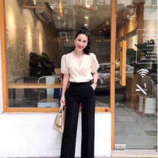 Quần Ống Sớ Vải Khoá Sườn
