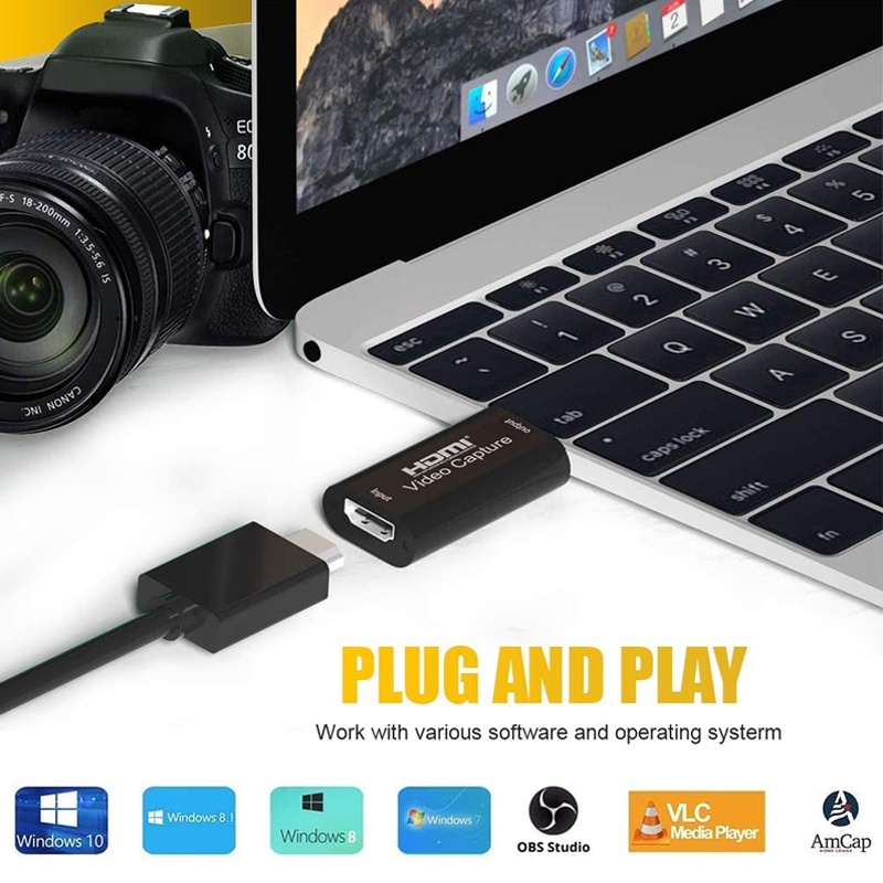 Thẻ ghi hình chơi game HDMI độ phân giải 1080P 4K cho Ps4 Dvd Nintendo