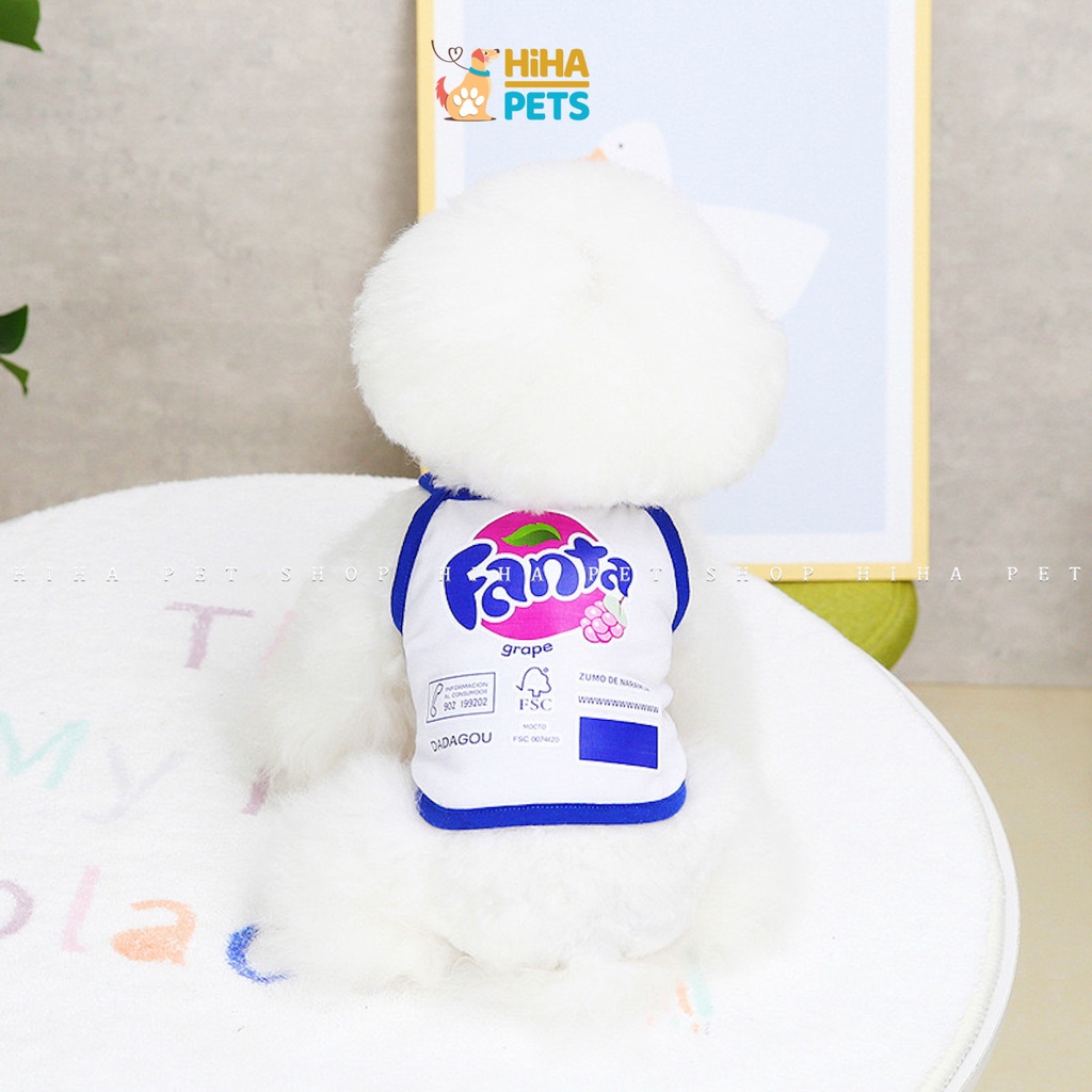 Áo Thun Ba Lỗ Cho Chó Mèo Vải Cotton Mát Mẻ Quần Áo Thú Cưng Mùa Hè Dễ Thương Hihapet.