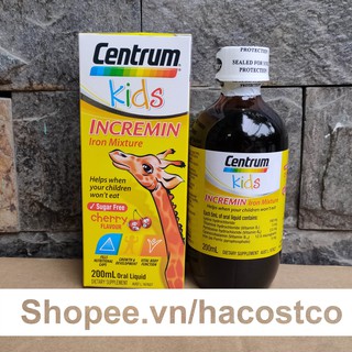 Siro Cho Trẻ Biếng Ăn Centrum Kids Incremin Iron Mixture Của Úc 200ml