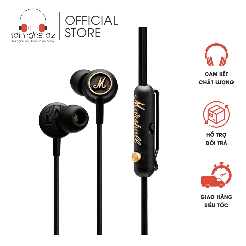 Tai nghe marshall mode EQ Black & Brass (nobox) Like new như mới - Tai nghe AZ