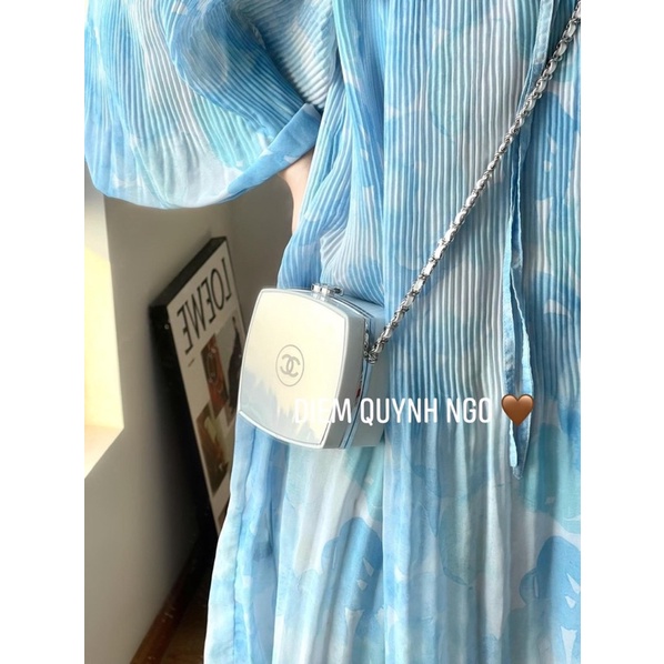 Túi hộp chanel mặt gương mini dây xích