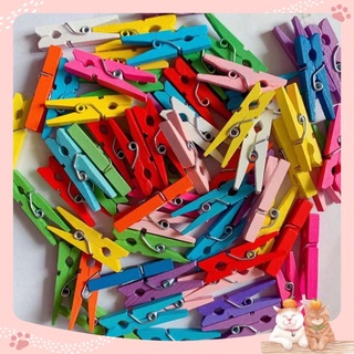 Kẹp gỗ nhiều màu dài 3cm Mina_shop