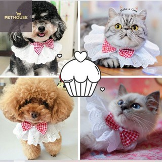 [BÁN CHẠY] Khăn Yếm Kèm Nơ Dành Cho Chó Mèo