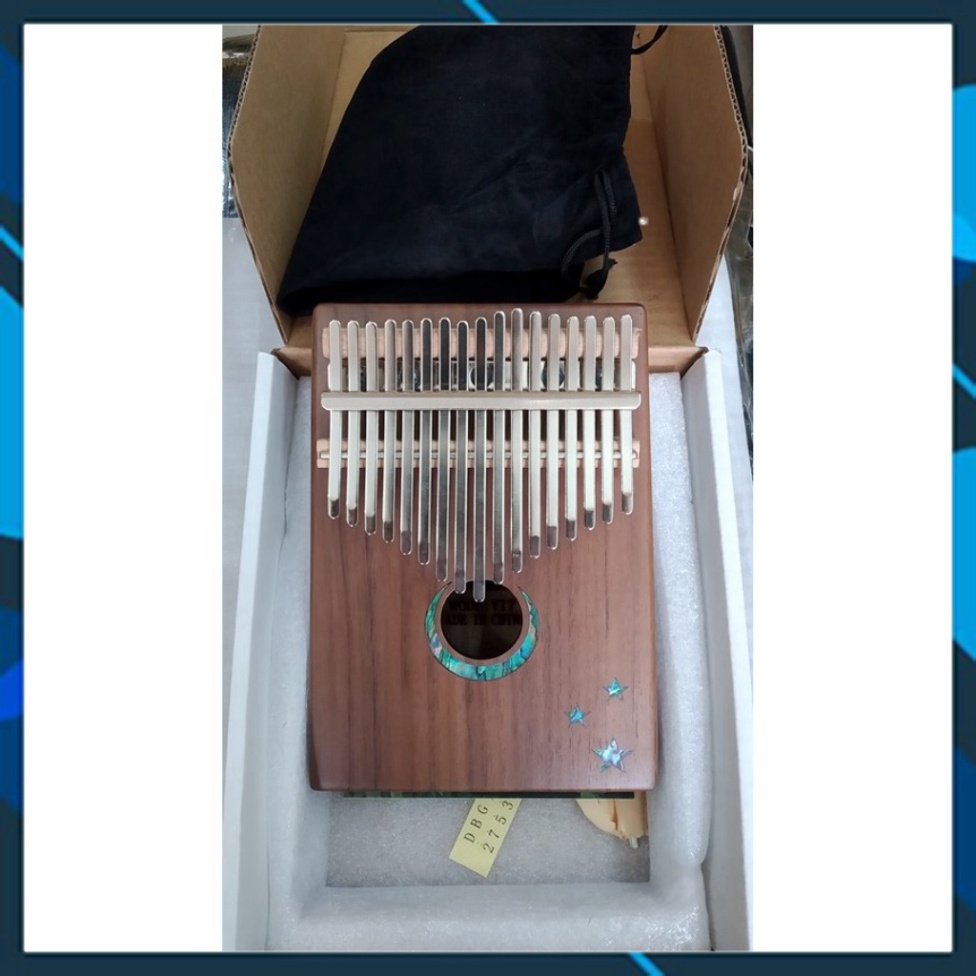 Đàn Kalimba Yael 17 Phím Gỗ Mahogany Y17M-M (Khảm bào ngư Mặt Trăng - Mbira Thumb Finger Piano 17 Keys)