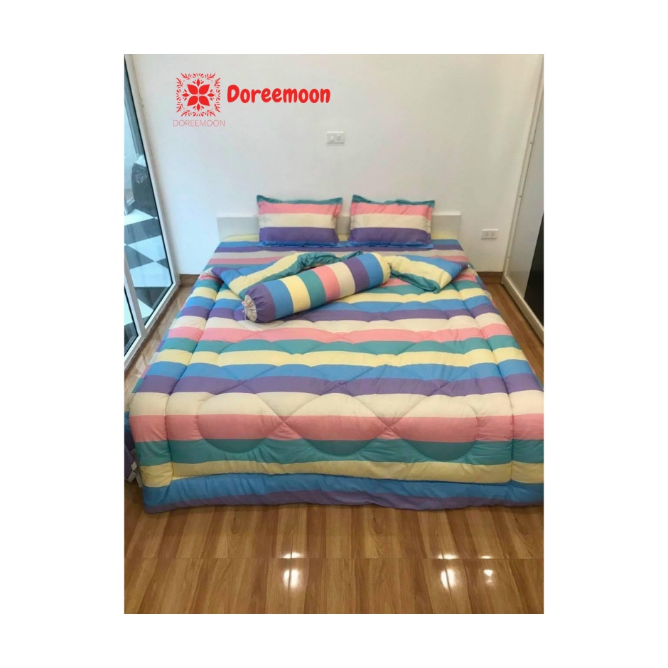 Chăn phao poly - Chăn phao trần bông có ruột - mẫu mới 2021 - Doreemoon