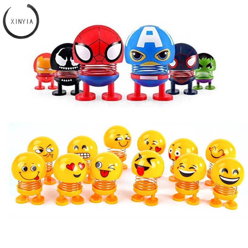 Emoji búp bê lò xo lắc đầu - thú nhún trang trí xe máy xe hơi để bàn – Hàng loại 1 | BigBuy360 - bigbuy360.vn