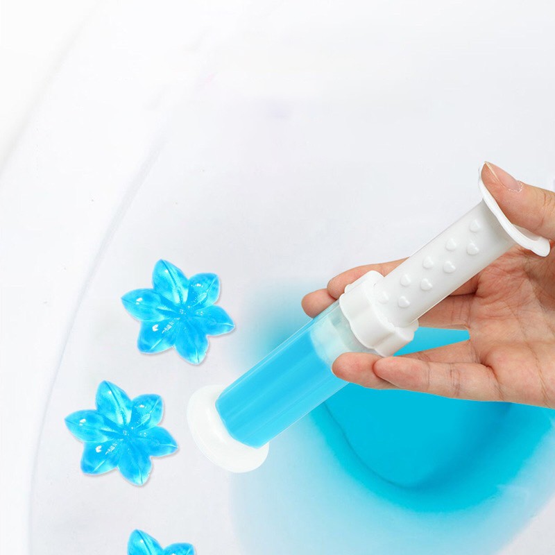 Gel thơm 7 mầu toilet khử trùng, khử mùi bồn cầu, bắn ra hình bông hoa với 7 loại hương thơm dễ chịu | Khử trùng bồn