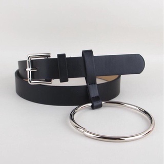 [Ảnh thật-sẵn hàng] Belt khuyên Dây nịt thắt lưng hình khuyên tròn đơn giản phong cách Hàn Quốc