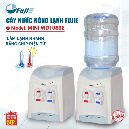 [BH 24 THÁNG] Cây nước nóng lạnh mini FujiE WD1080E, bình lọc máy lọc nước nóng lạnh uống an toàn công nghệ Nhật Bản