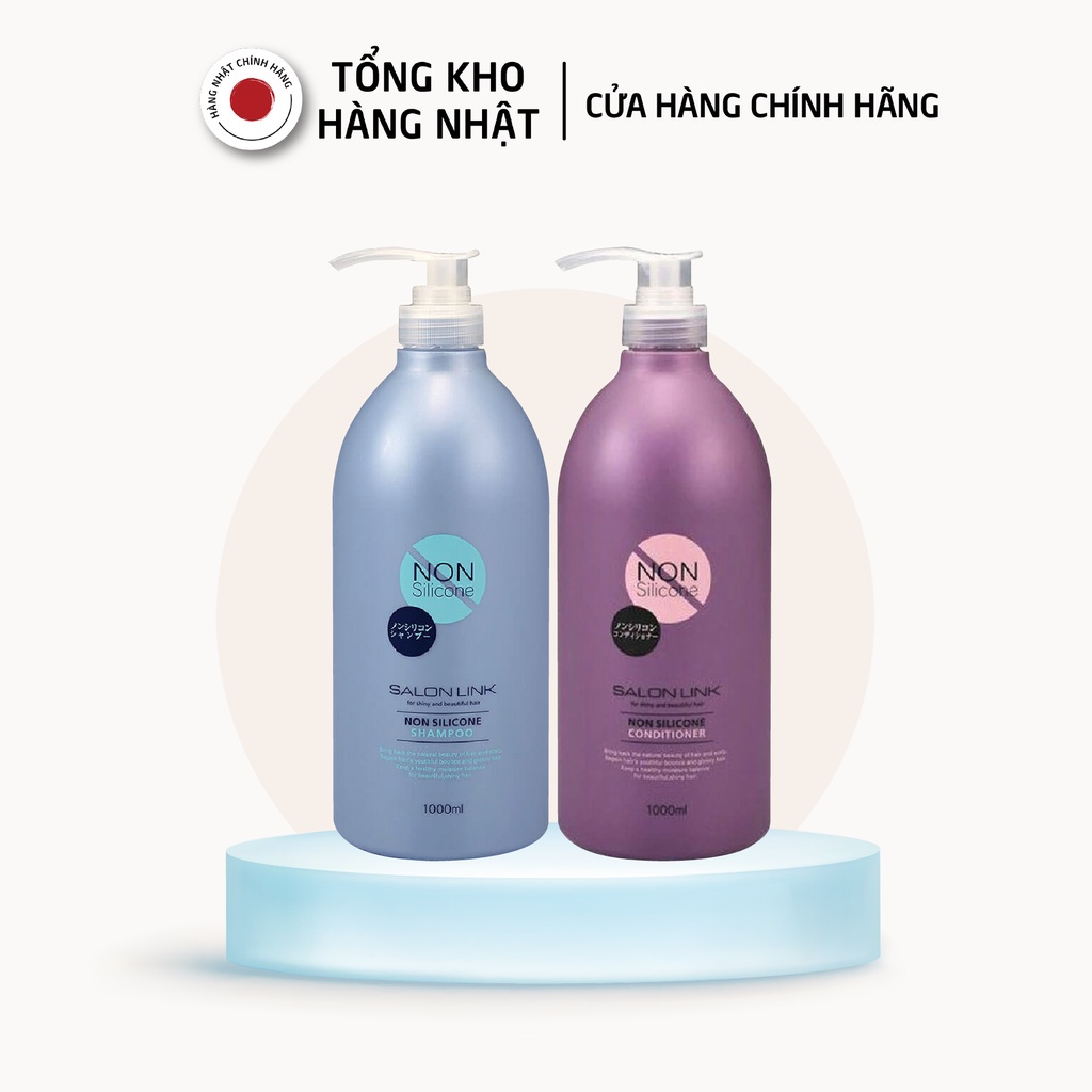 Combo Bộ Kem Dưỡng Tóc, Bộ dầu gội xả Salon Link không chứa Silicon phục hồi tóc hư tổn (1000m)
