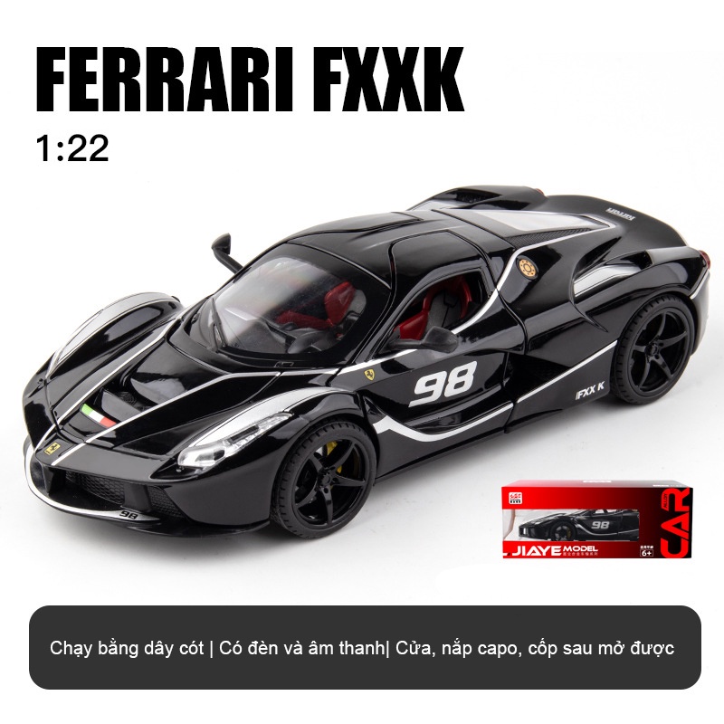 Mô Hình Siêu Xe Ferrari Rafa FXX K tỉ lệ 1:22 chất liệu hợp kim sơn tĩnh điện, nội thất chi tiết như thật