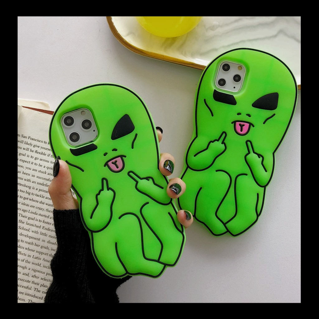 Mới Ốp Điện Thoại Silicon In Hình Alien Hoạt Hình Cho iPhone 7 8 XS max 11PRO max 12 mini Pro max 13 Pro 13 Pro max