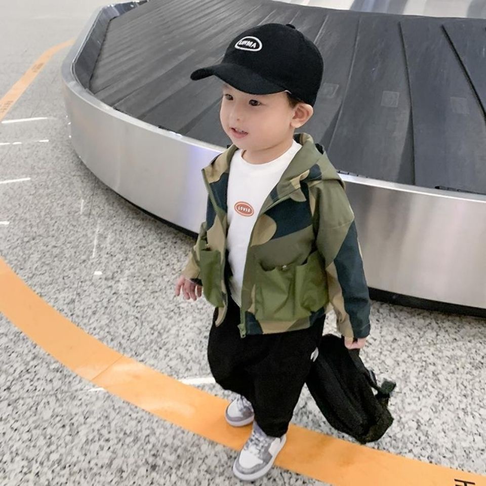 Áo Khoác Họa Tiết Rằn Ri Thời Trang Xuân Thu Chất Lượng Cao Cho Bé Trai