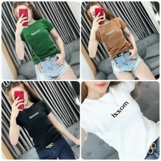 Áo thun thêu chữ về lại kèm hình thật