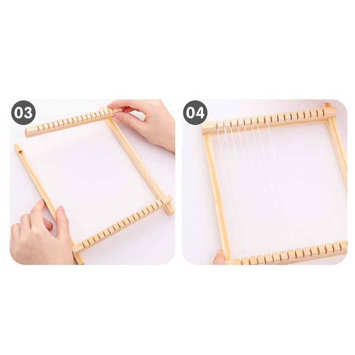 Đồ chơi thủ công an toàn,bộ khung dệt rèn tính tỉ mỉ,khéo léo cho bé,tặng thêm len để bé sáng tạo được nhiều sản phẩm