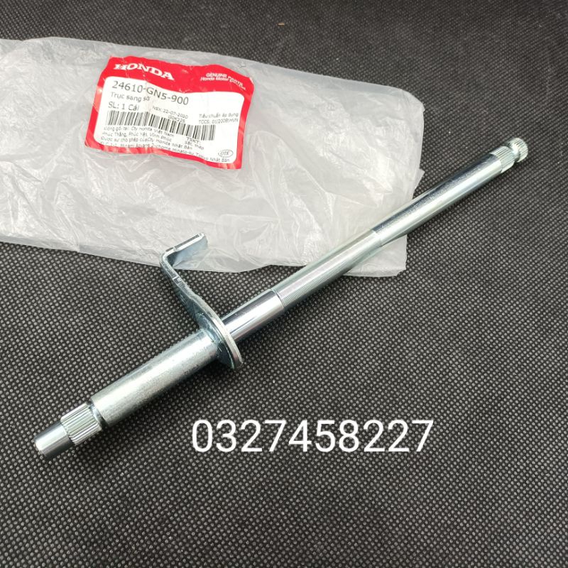 Trục cốt cần móc sang số xe DREAM, WAVE, FUTURE ...zin Honda