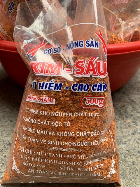 Ớt hiểm khô xay nguyên chất/ bịch 500gr