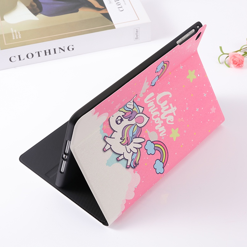 Bao da máy tính bảng họa tiết hoạt hình cho ipad 2021 9 th gen 10.2 mini 6 8.3 inch pro 11 air 4 10.9 pro 9.7 ốp