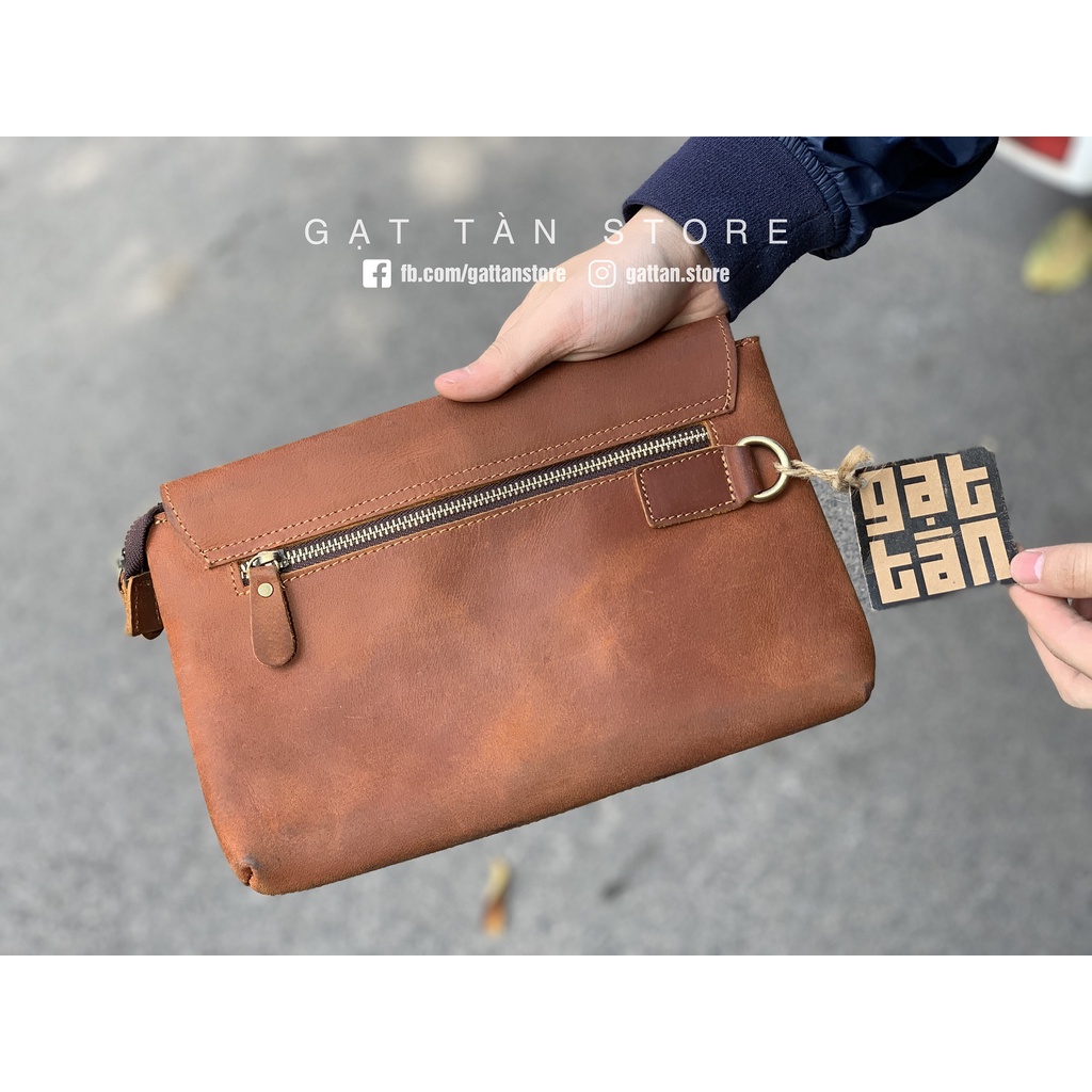 [BẢO HÀNH TRỌN ĐỜI] Clutch Da Bò Cầm Tay Cao Cấp Hàng Đẹp Gạt Tàn Store / Cam Kết Da Bò Thật 100% - CL23