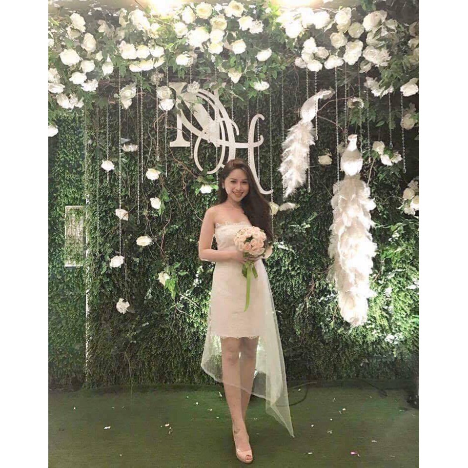[VIDEO+HÌNH THẬT] Đầm Wedding Dress Kèm Châm Áo Chất liệu Ren phối lưới Cực Đẹp | BigBuy360 - bigbuy360.vn