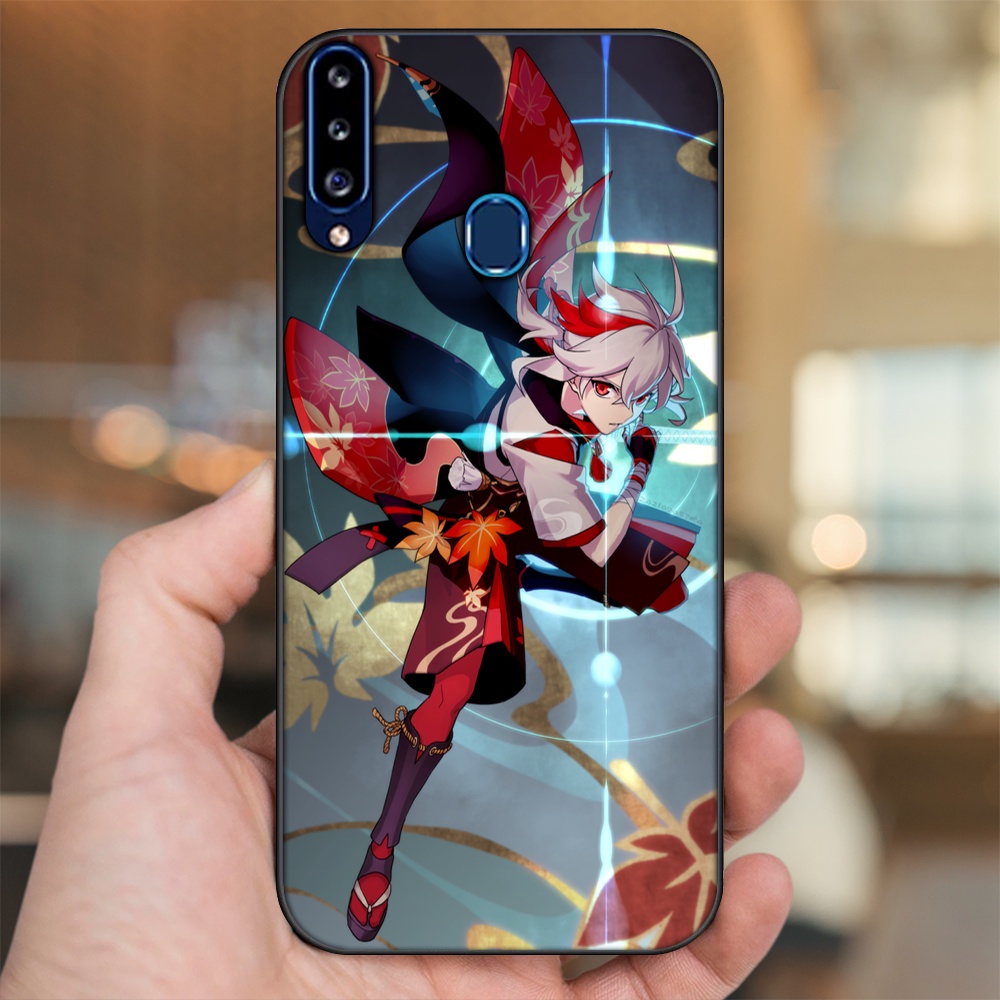 Ốp lưng Samsung A20S viền đen in hình Kazuha Genshin Impact