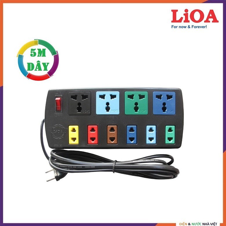 Ổ CẮM LIOA 4D6S32 & 4D6S52 ĐA NĂNG ( 3m & 5m DÂY ) - MAX 10A 2200W