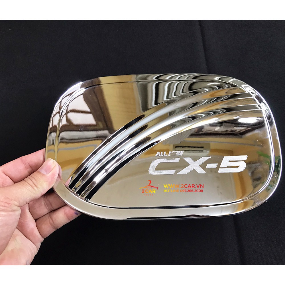 Ốp Nắp Bình Xăng Xe Mazda CX5 2018-2020 mạ crom cao cấp