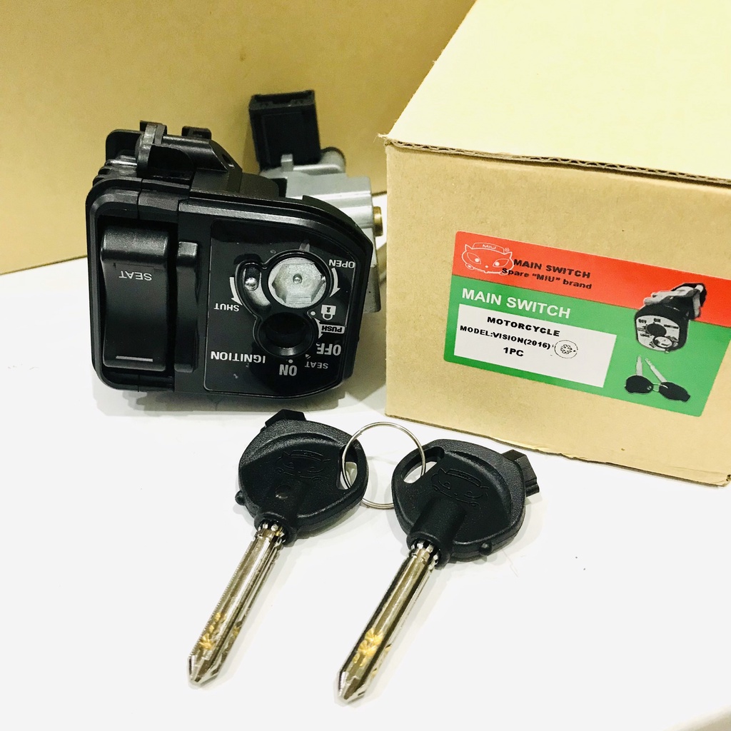 Ổ khóa bộ xe máy (8 cạnh) VISION 2016 - chính hãng MIU - HÀNG THÁI LAN NHẬP KHẨU