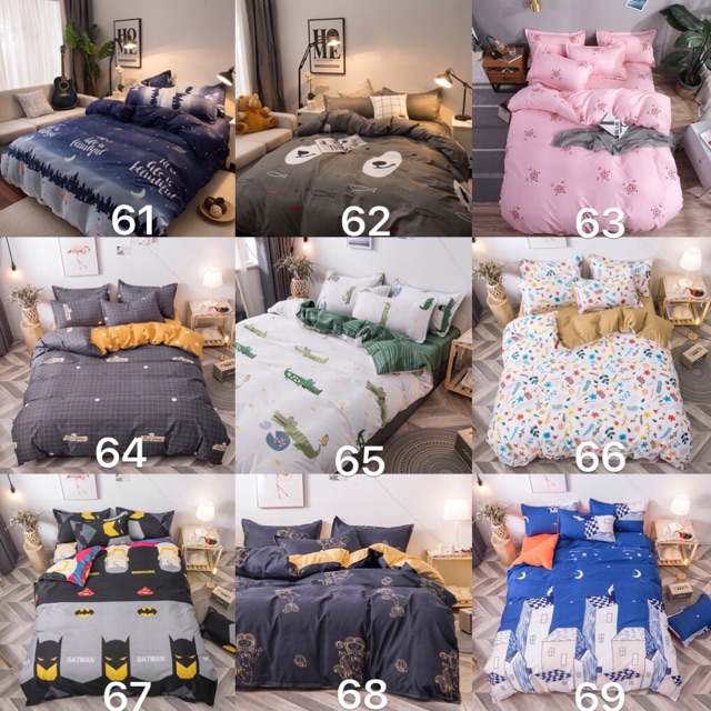 Set CHĂN PHAO phồng ga gối cotton poly, được chọn mẫu | BigBuy360 - bigbuy360.vn