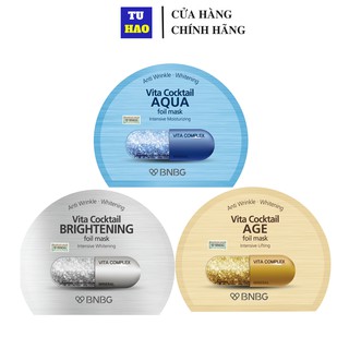 Combo 3 mặt nạ dưỡng da BNBG Vita Cocktail Foil Mask 30mlx3