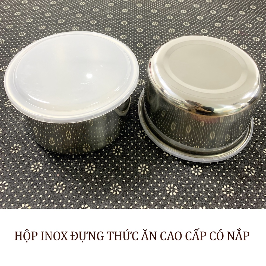 [ XẢ HÀNG ] Bát inox chén inox có nắp đậy cách nhiệt chống nóng siêu bền đẹp HC001