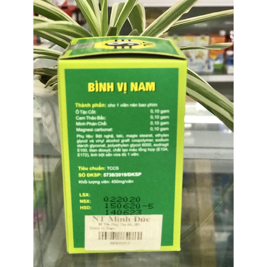 BÌNH VỊ NAM Hộp 100 viên nén - Hỗ trợ giảm acid dịch vị, giảm viêm loét dạ dày tá tràng