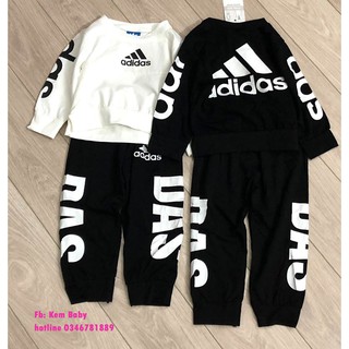 Set bộ ADIDAS cho bé trai 2 màu đen trắng