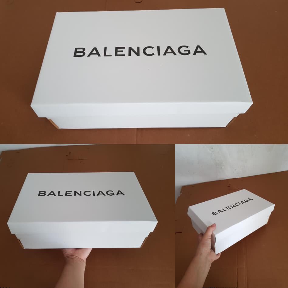 -50% Hộp giấy carton Balenciaga đựng giày dép quần áo mũ nón gói quà đóng hàng giá rẻ kèm bill thẻ giấy lụa nhật