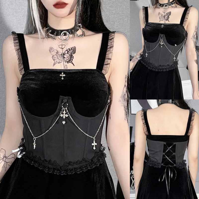 Áo Nịt Ngực Corset Phong Cách Gothic Gợi Cảm Cho Nữ