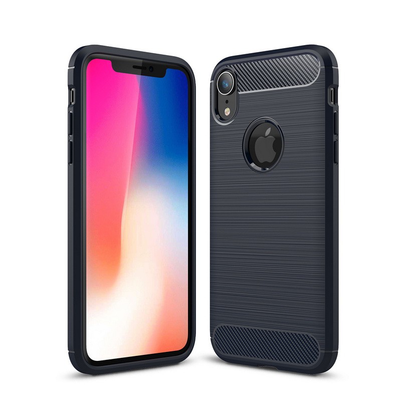Ốp điện thoại bằng sợi carbon silicone thích hợp cho IPHONE 6 6S 7 8 PLUS X XR XS MAX 11 PRO MAX