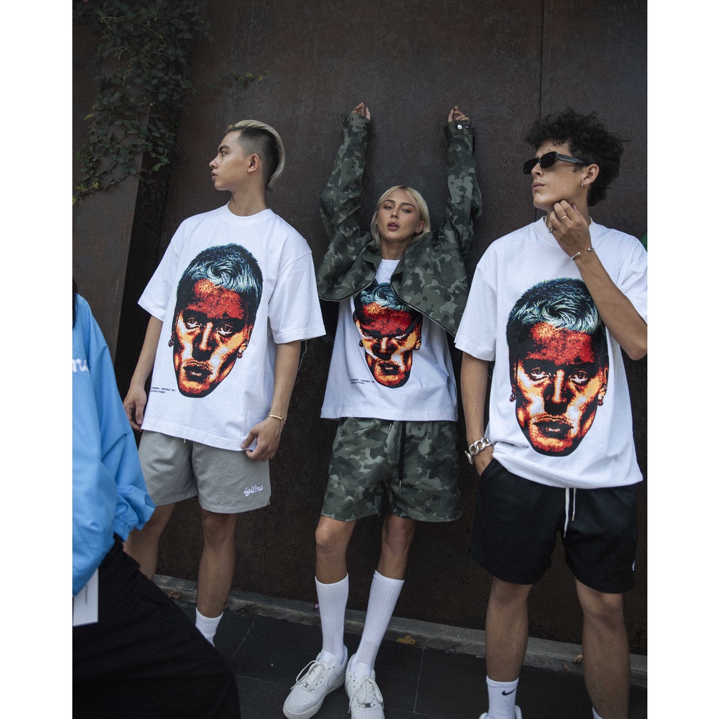 Stressmama Áo thun PORTRAIT NO.2 T-SHIRT màu trắng 100% Cotton thoải mái, vải dày 250 GSM, in lụa thủ công Local Brand