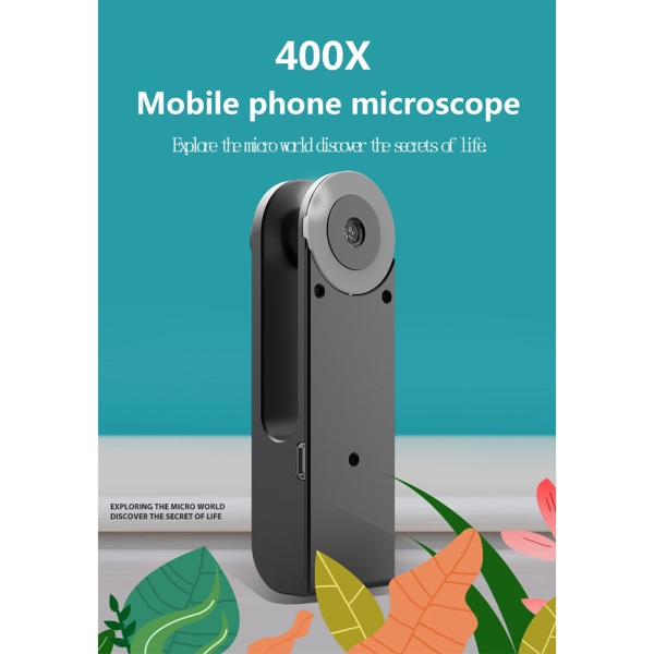 Universal Mobile Phone Universal Microscope Hd Camera Supplementary Light Lens 400X Microscope Camera Lens