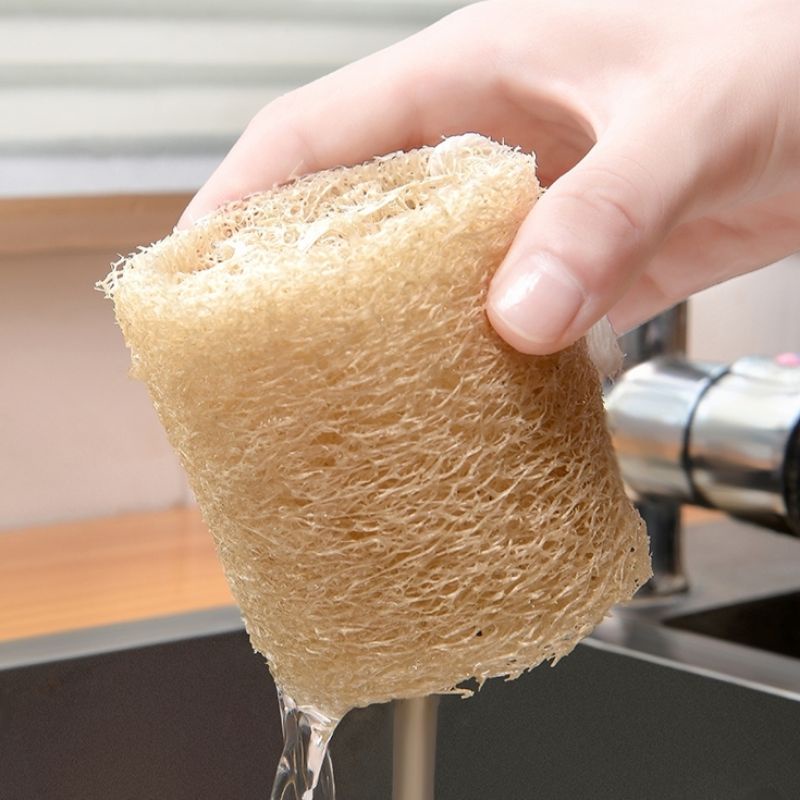 Combo 10 Xơ Mướp Cao Cấp Tự Nhiên / Bông Tắm Tẩy Tế Bào Chết / Miếng Rửa Chén Bát