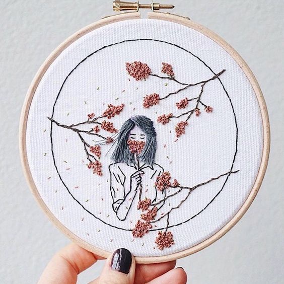 KIT THÊU TRANH NỔI tình yêu quà tặng thêu thủ công tự làm decor nhà cửa trang trí HOOP LOVE FAMILY  Zen Handmade