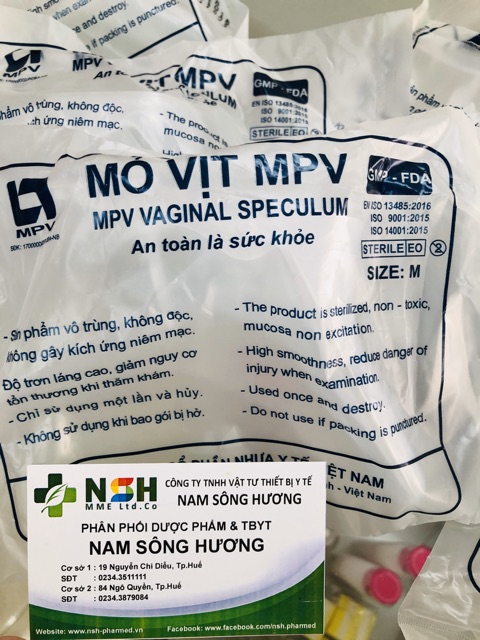 Mỏ vịt nhựa MPV dụng cụ y tế khám sản khoa phụ khoa size M