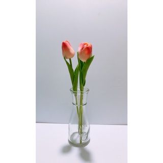 Combo 5 hoa tulip+ bình thuỷ tinh trang trí