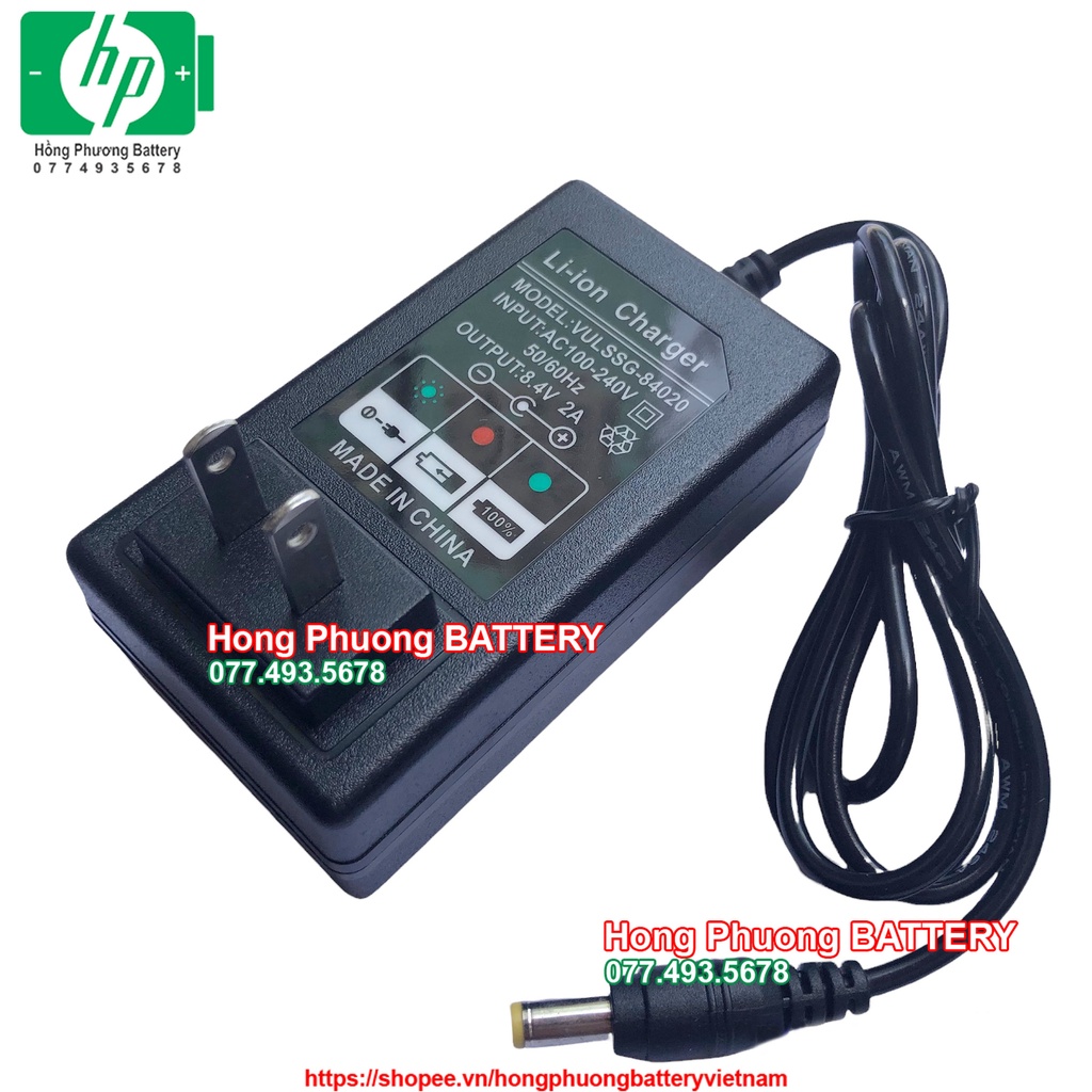 Sạc pin Lion 2S 8.4V 2A có đèn báo đầy, loại tốt